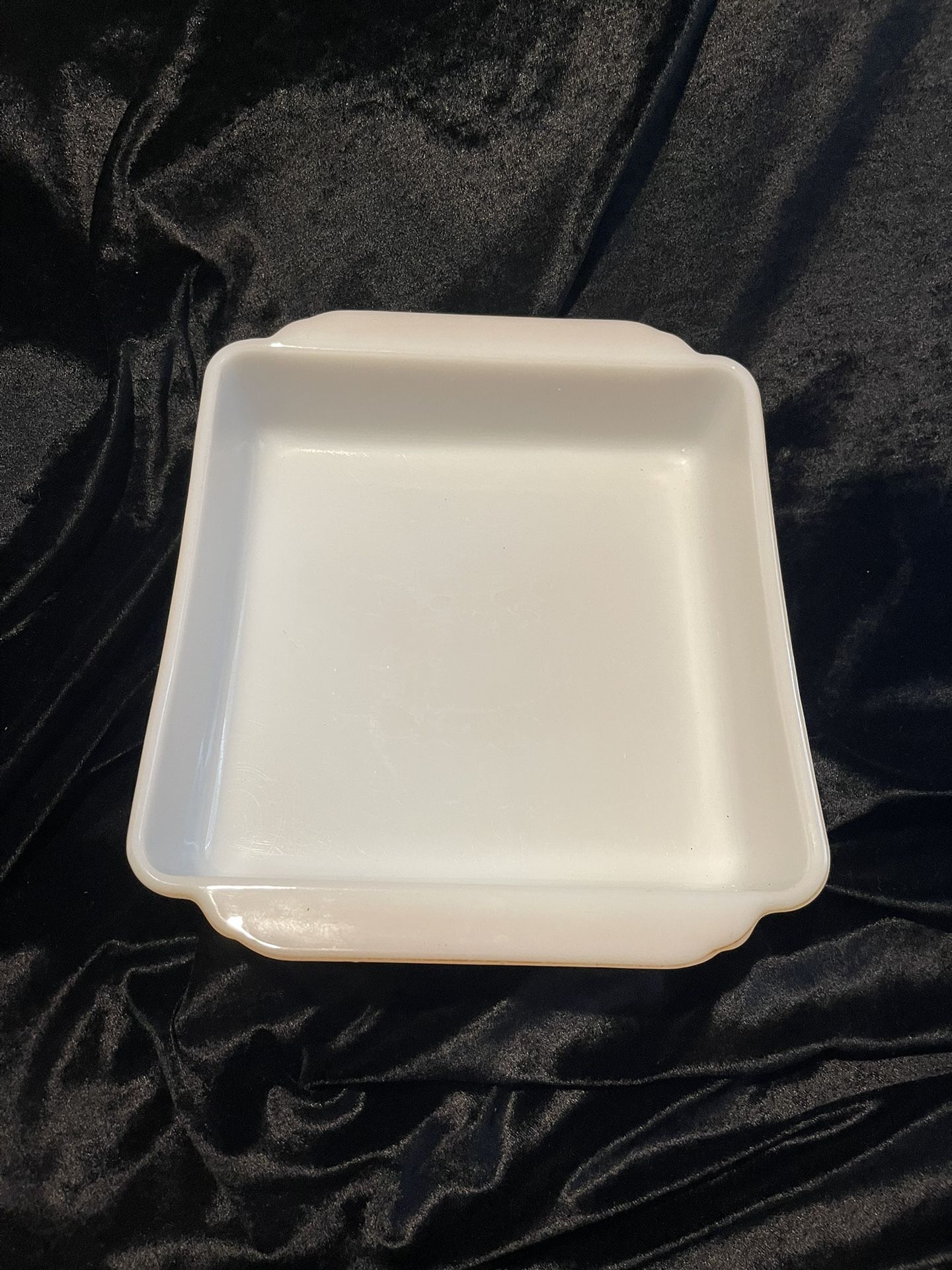 Fire King 8” Peach Luster Baking Dish