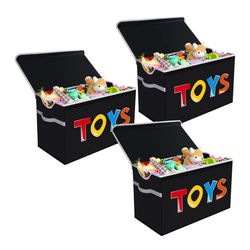 New Abbylike 3 Pack Extra Large Toy Box Chest Collapsible Toy Storage Box Sturdy