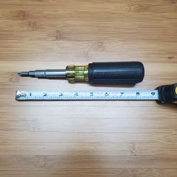 Klein Tools 32557 Multi Bit Screwdriver Heavy Duty 10-in-1 Ph Sl Sq Hex Bits Nut Drivers Phillips Slotted 11 in 1 Electrical Electrician HVAC Tech