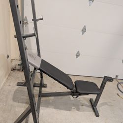 Olympic Weight Rack And Adjustable Bench