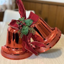 Decorative Red Musical Christmas Bells