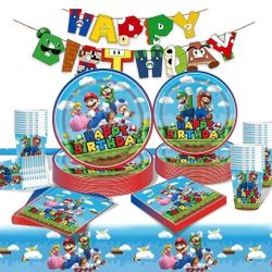 99pcs Sper Mario Birthday Party Supplies