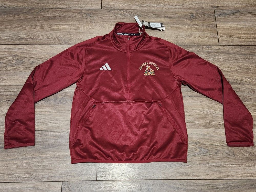 Arizona Coyotes 3/4 Zip Adidas Jacket Size Small NWT