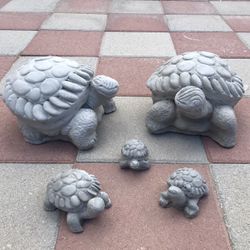 New Set Of Turtles Made Out Of Cement Beautiful Yard Decoration 