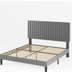 Full Size Upholstered Bed Frame – Like New – Allewie