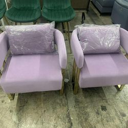 Modern Accent Chairs no Wheels, Living Room Side Chairs with Golden Metal Legs, Barrel Soft Velvet Upholstered Reading Armchairs for OfficeStudyRecept