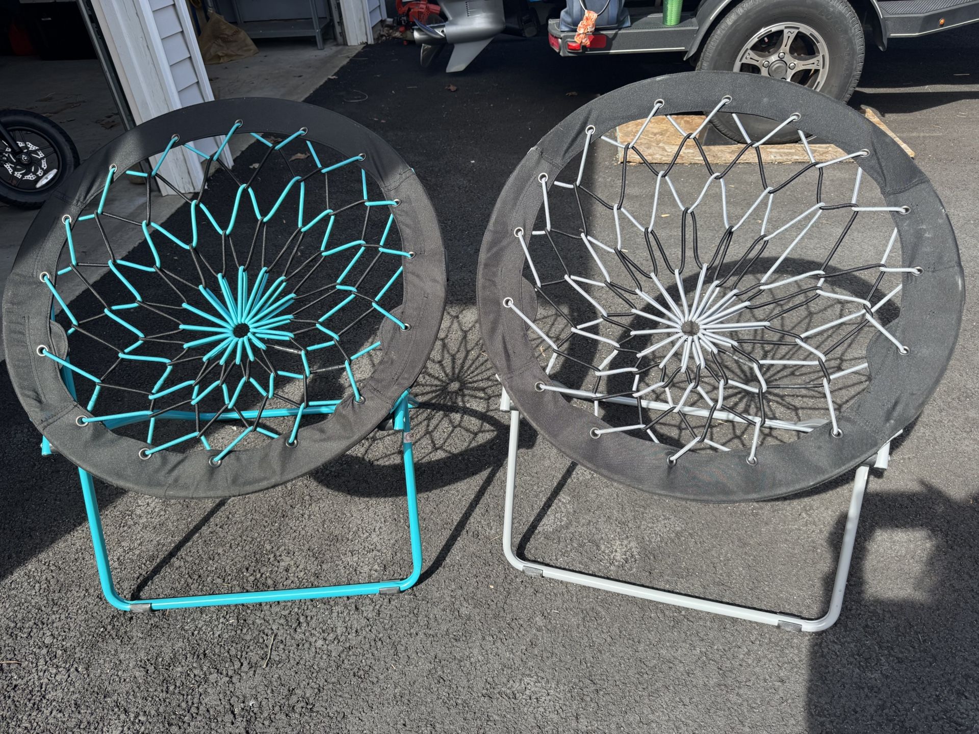 2 Bungee Disk Chairs $45 Both