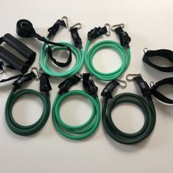 NEW Home Cables Resistance Bands Set (stackable 150lbs & hypoallergenic)