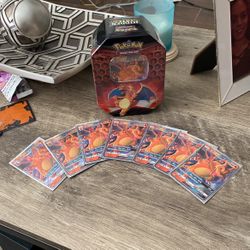 Hideen Fates- Charizard Gx Tin And Promos 