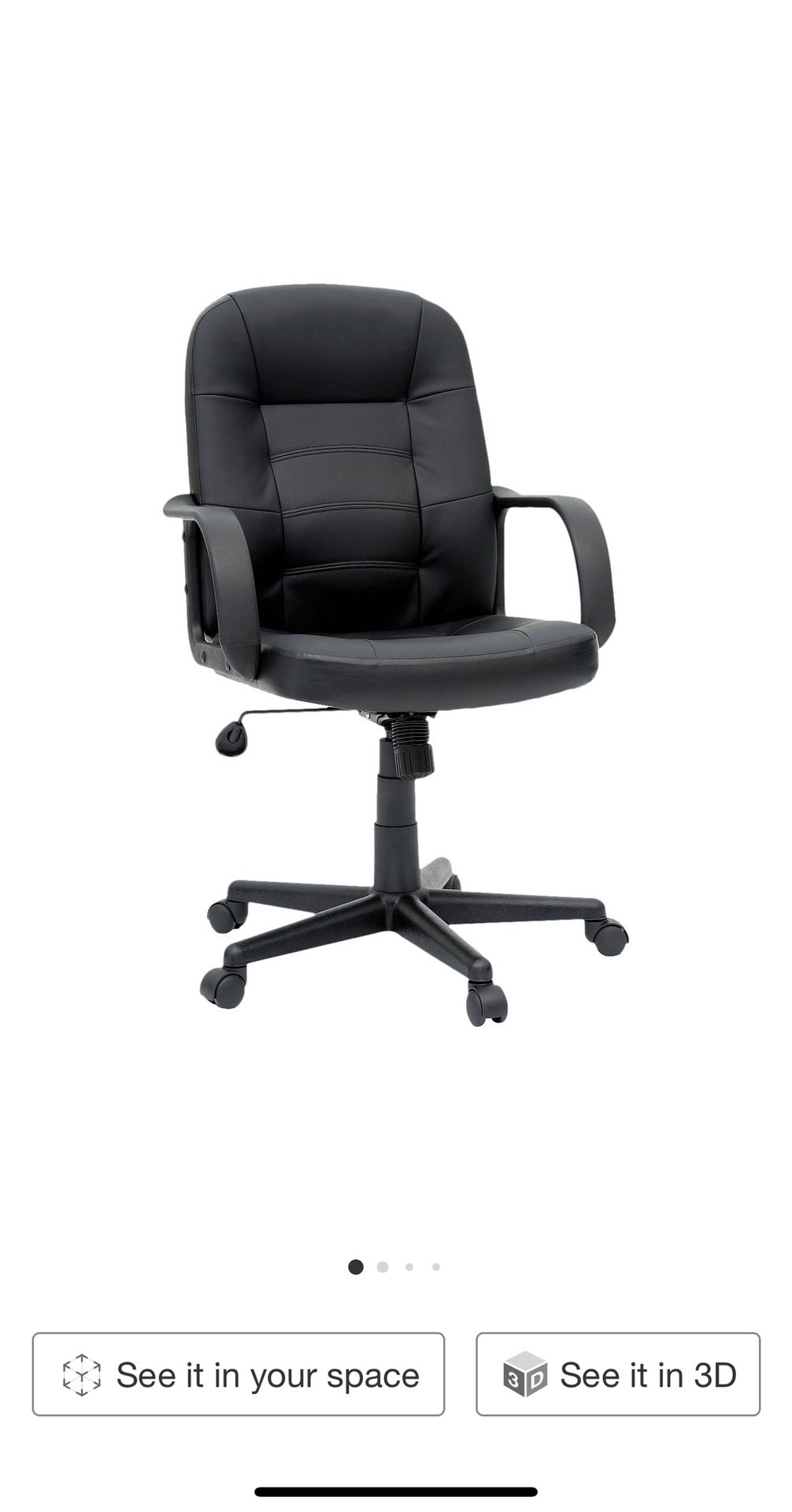 office chair bonded leather black- Room essentials