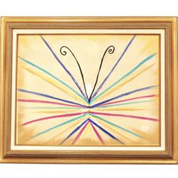 Framed Artwork Painting Rainbow Wings Thumbnail