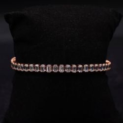 Emerald Cut Diamond Tennis Bracelet – 14K Rose Gold | 14.08 CTW | 7 Inch (LAB)
