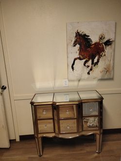 Vintage accent mirror dresser
