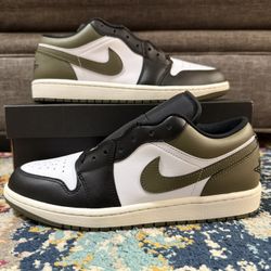 Nike Air Jordan 1 Low “Black Toe Medium Olive”