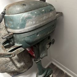 Vintage Johnson Outboard Boat Motor - Antique 2-Stroke - Estate Find