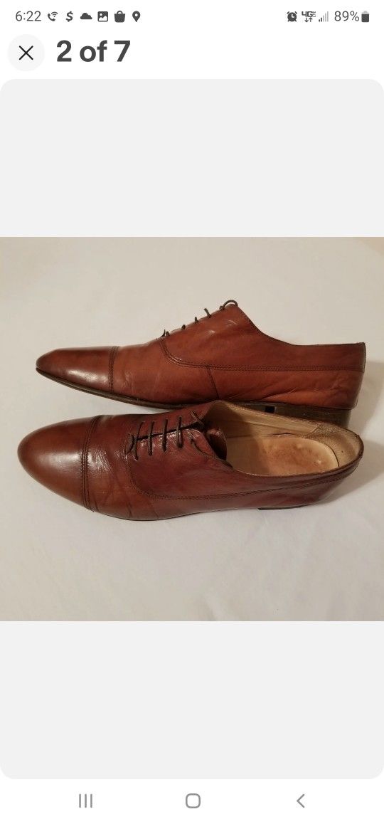 FREEMAN Lace-up Chestnut Leather Oxford Dress Shoes Men's 10 1/2 M