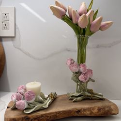 Floral Vace And Candle