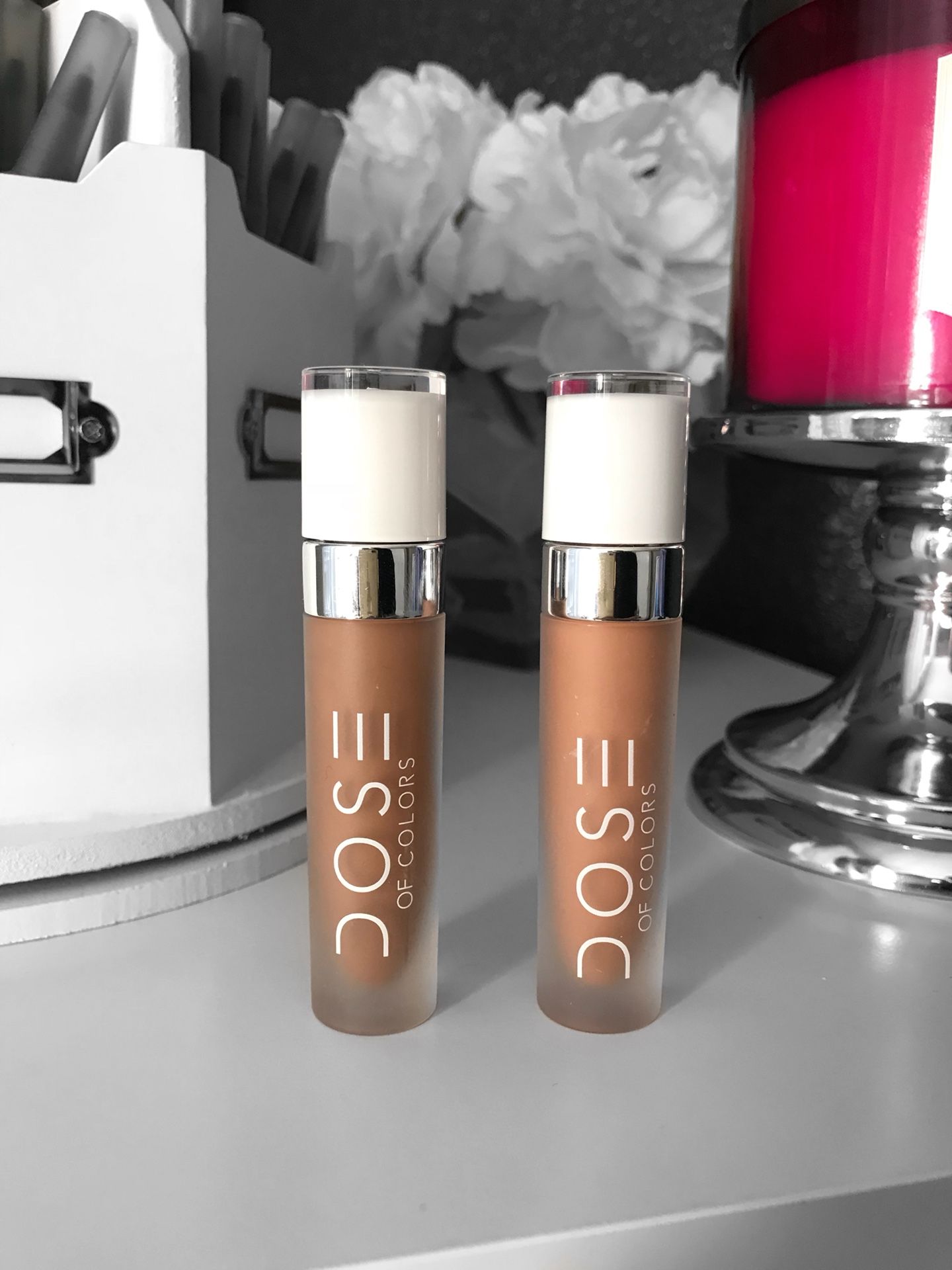 Dose of colors liquid lipsticks “knock on wood” “super natural”