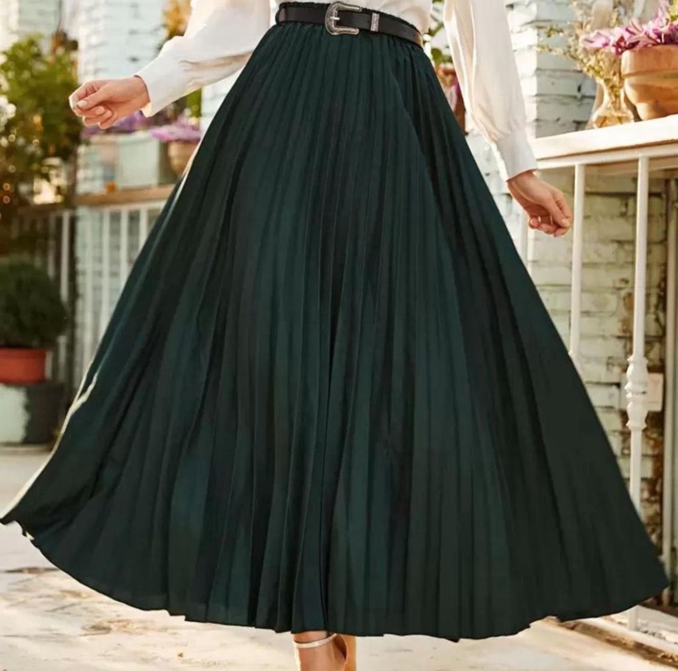 Green Maxi Skirt