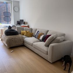 Chaise Sectional – Smoke Grey (Left-Facing)