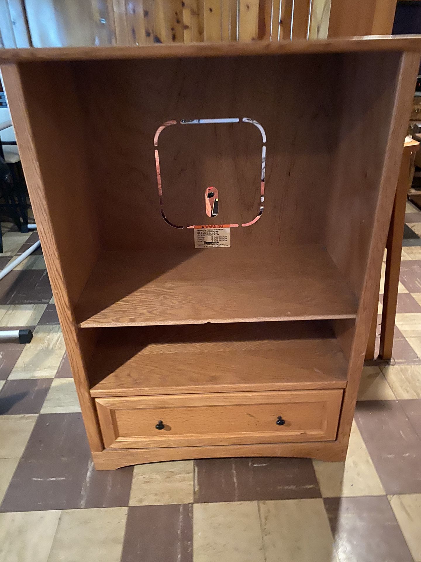 FS - Wood Television And Cable Box Stand with Storage