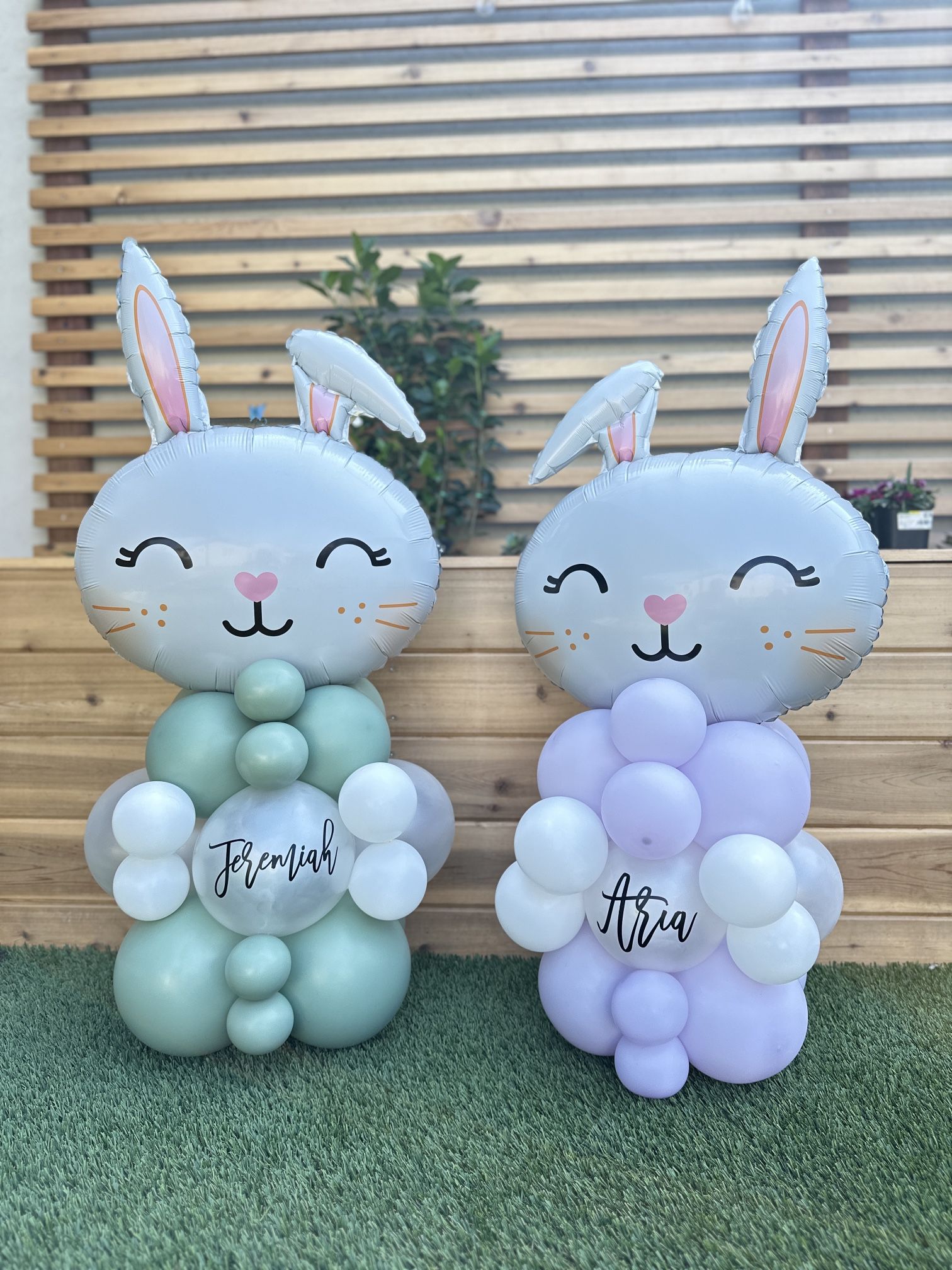 Personalized Bunny balloons