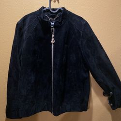 🔥Dennis By Dennis Basso Suede Leather Jacket (Large)🔥