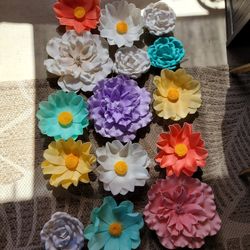 Beautiful Colorful Foam Flowers