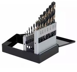 CLE-LINE Black and Gold High Speed Drill Bit Set (15-Piece)