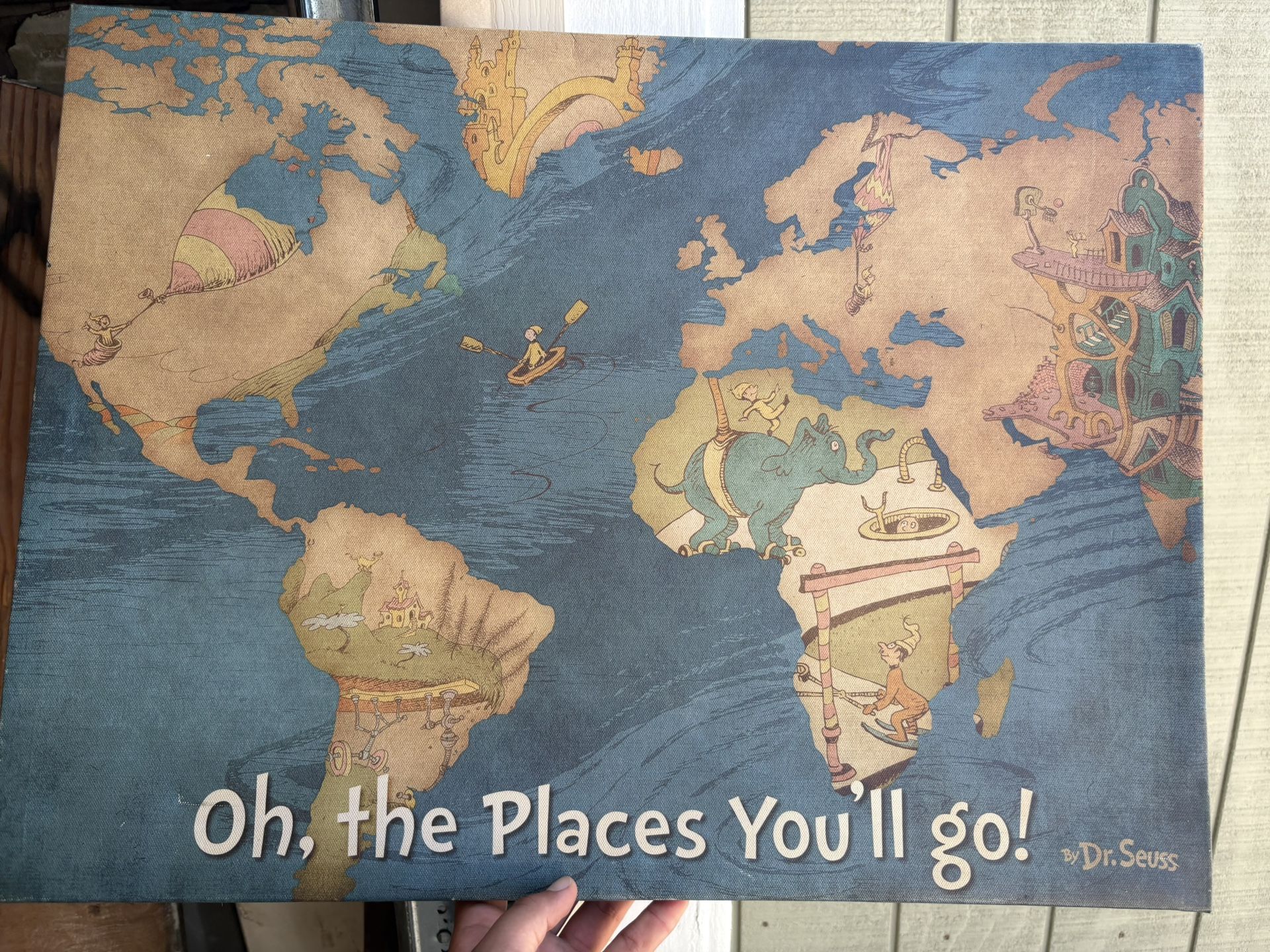 1991 Dr.suess world map canvas