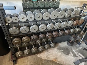 Pro style Ivanko & Troy dumbells 5-100lb  $1.49/lb , 1340lb total