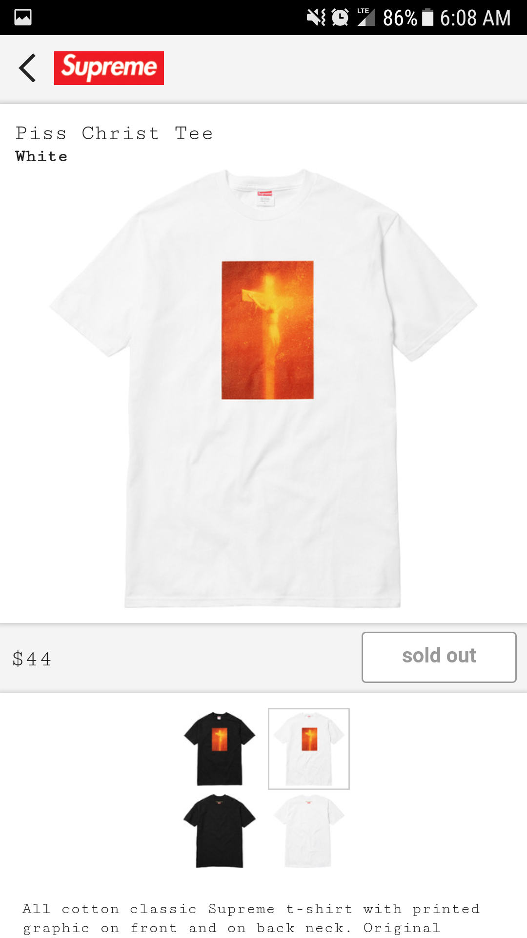 Supreme christ tee cheap