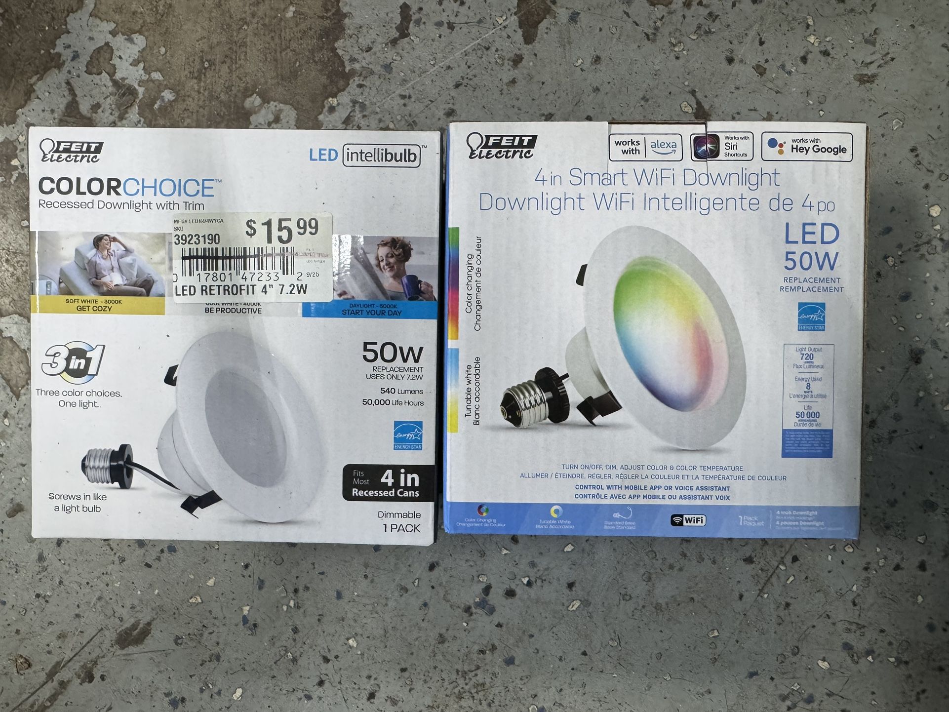 Feit Electric 50watt Downlights. $10 Takes Both. Must Pickup