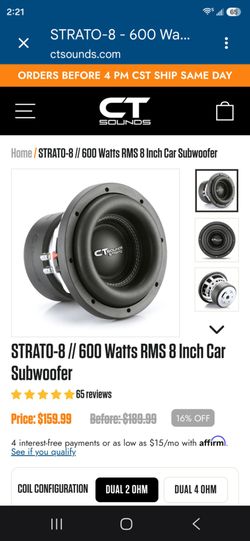 New Unused 8" Subwoofers
