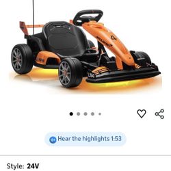 24V Mclaren Ride On Car w Adjustable Seat