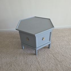 Mid-century Hexagon Coffee/TV Table With Storage