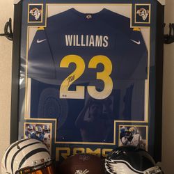 Rams Kyren Williams Authentic Signed Jersey Framed