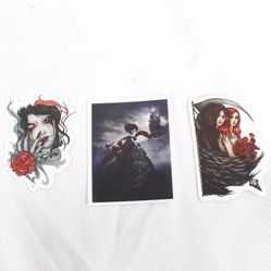 Gothic Fantasy Emo Goth Stickers Lot Of 3 New Scrapbooking Journaling Crafts 