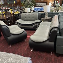 3pc Sofa Love Seat And Chair