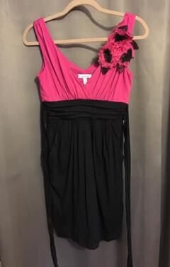 Pink black dress