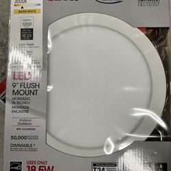 9” LED Flushmount/Dimmable “Puck” Lighting Fixtures