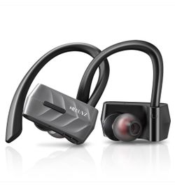 True Wireless Earbuds, MEBUYZ Sports Wireless Headphone, Bluetooth 4.1 EDR HD Sound Noise Cancelling IP67 Sweat Proof Over-Ear Headset with Mic for D