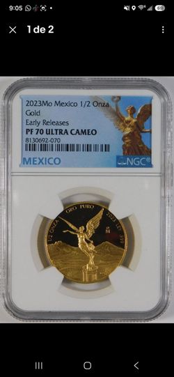 2023-Mo Mexico 1/2 Oz. Gold Proof Libertad NGC PF70 Ultra Cameo