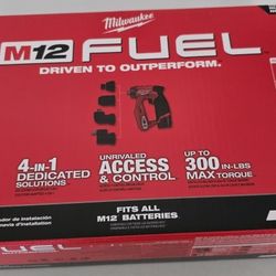 NEW Milwaukee M12 FUEL Installation Drill Driver Kit, with 2 batteries, charger, and case