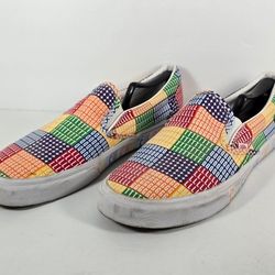Men's Vans Classic Slip On Pride Skate Casual Sneaker Shoes Rainbow Men Size 13