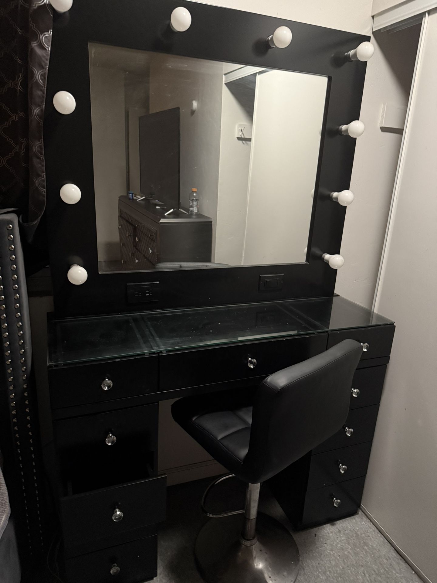 Black Vanity Mirror