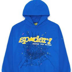 Blue Sp5der Hoodie 