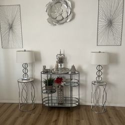 Side tables wall decor and coffee table