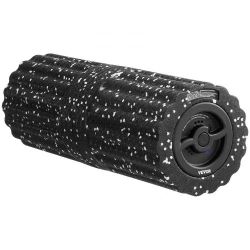 Vibrating Foam Roller, 4-Speed Electric Massage Roller, 16" Rechargeable Muscle Roller with 3D Texture, High Density EEP Foam Massager for Muscle Deep
