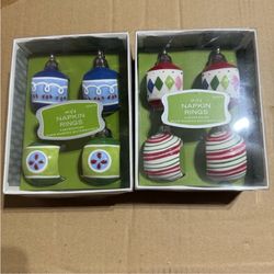 Holiday NEW Napkin rings 2 Sets